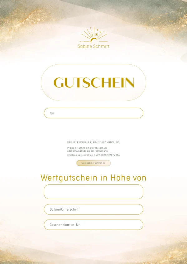 Vorlage Wertgutschein